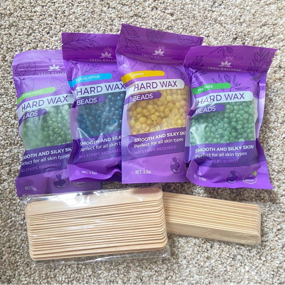 Tress Wax Beads Variety Set - 4-Pack - Tress Wellness Hard Wax Waxing Kit